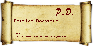 Petrics Dorottya névjegykártya