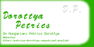dorottya petrics business card